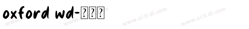 oxford wd字体转换
